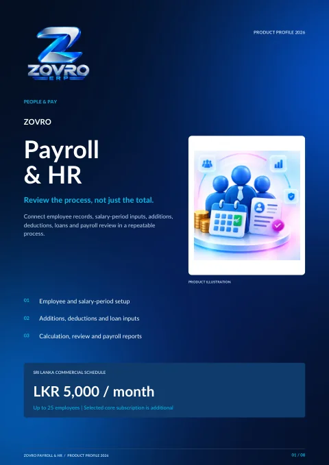 ZOVRO Payroll & HR brochure cover