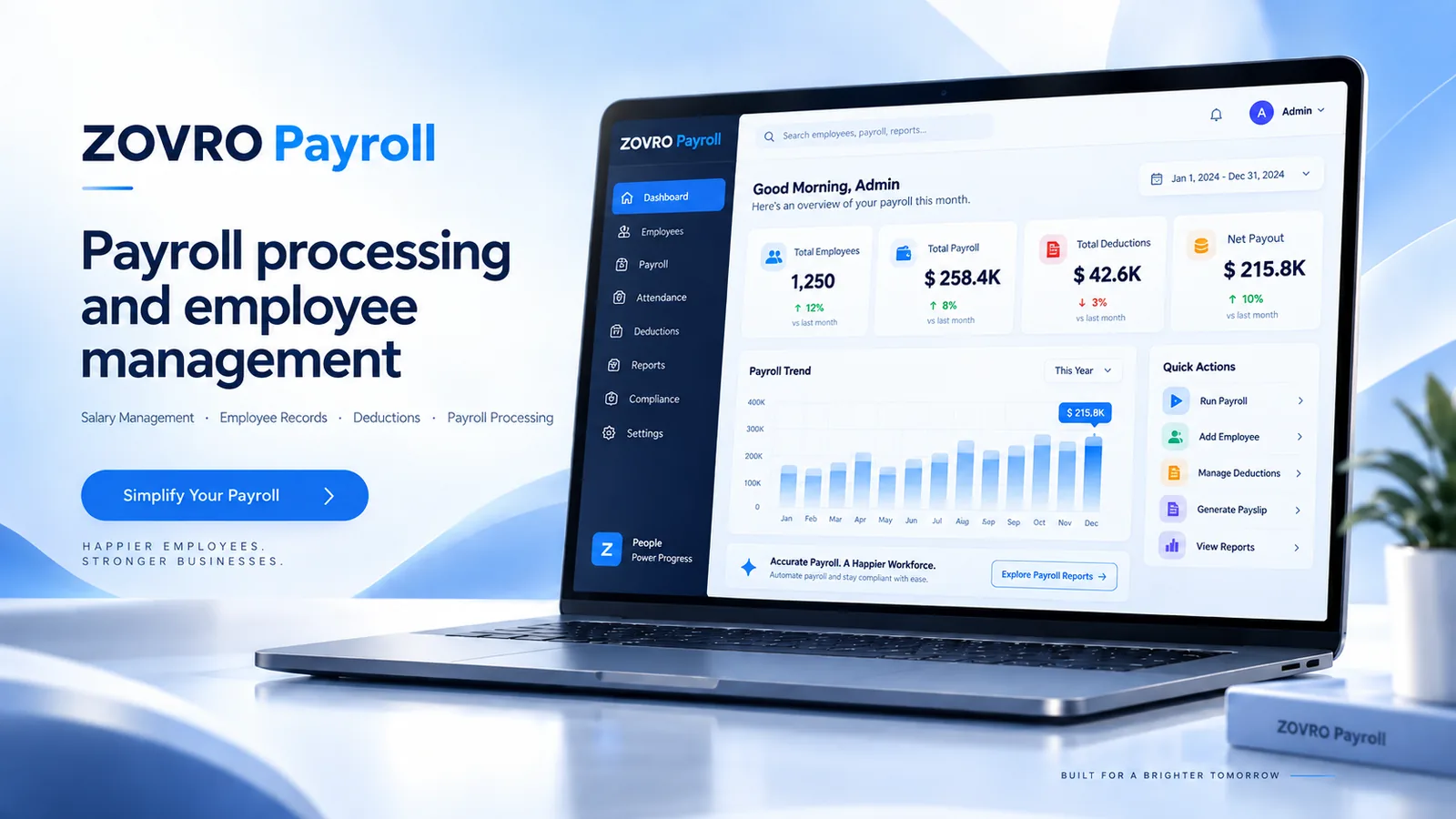 Payroll & HR product interface